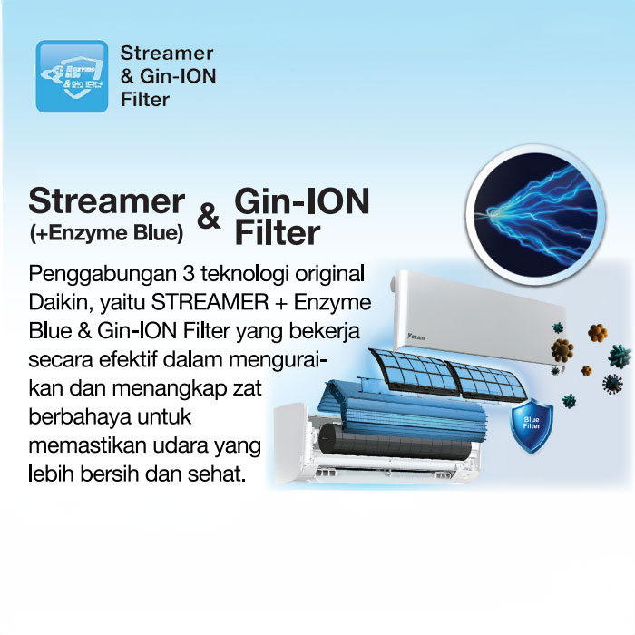 Daikin AC Split ALPHA Inverter FTKH-Y Series R32 2.5 PK - FTKH60YV14
