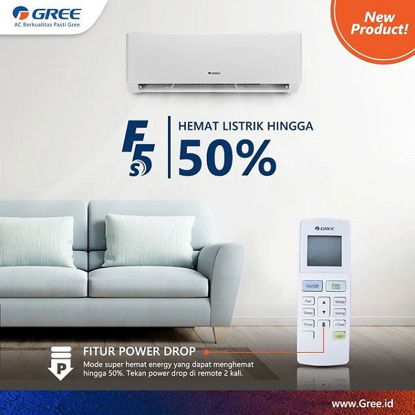 Gree AC Wall Mounted Split SmartClean F5S Series 1 PK - GWC-09F5S