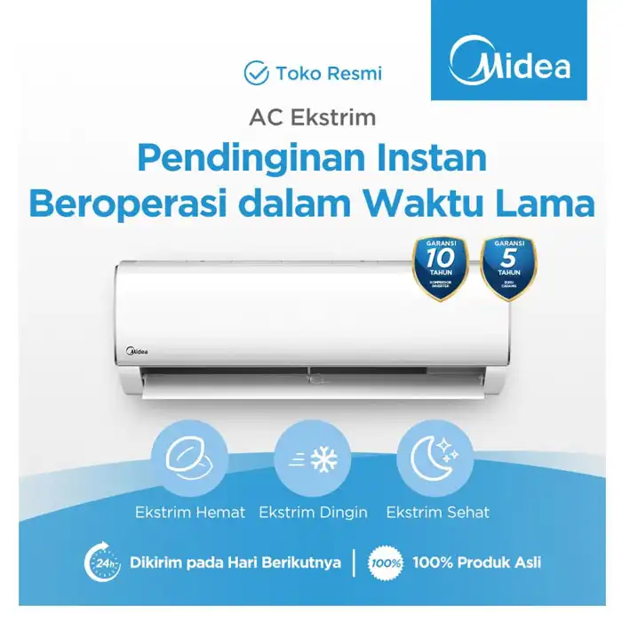 Midea AC Wall Mounted Split Standard 1 1/2 PK - MSAF-12CRN2