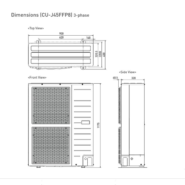 Panasonic AC Floor Standing Standard 5 PK - CS/CU-J45FFP8A