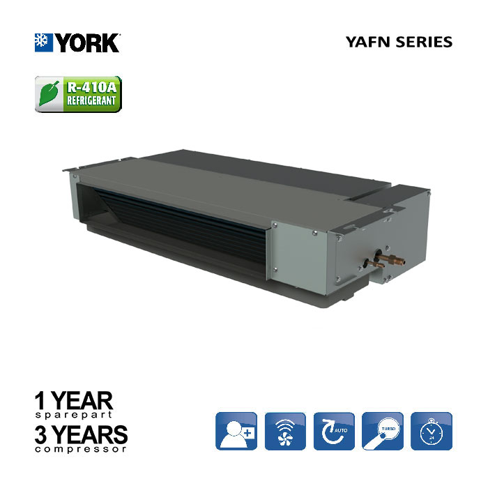 York AC Ceiling Ducted Standard YAFN Series 1 PK - YAFN09BZNWZTH1