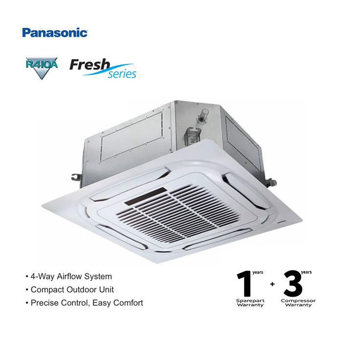 Panasonic AC Cassette Non Inverter Fresh Series 4 PK ( 3 Phase ) - S/U-36PUB1H8