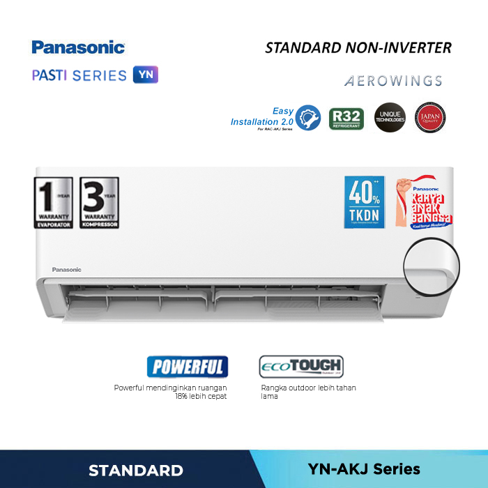 Panasonic AC Wall Mounted Split Standard Non Inverter 2 1/2 PK - CS/CU YN24AKJ