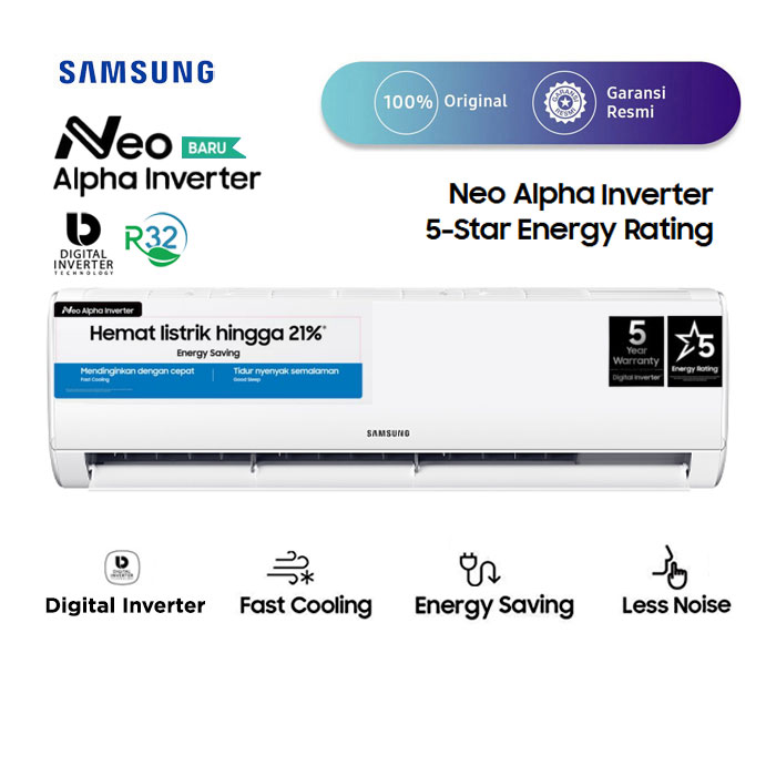 Samsung AC Split Neo Alpha Inverter R32 1/2 PK - AR40F05D0AMNSE