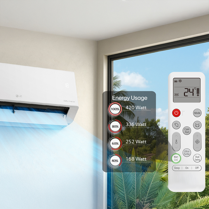 LG AC Split 1/2 PK Dualcool Inverter New Terminator Premium - K05NVB