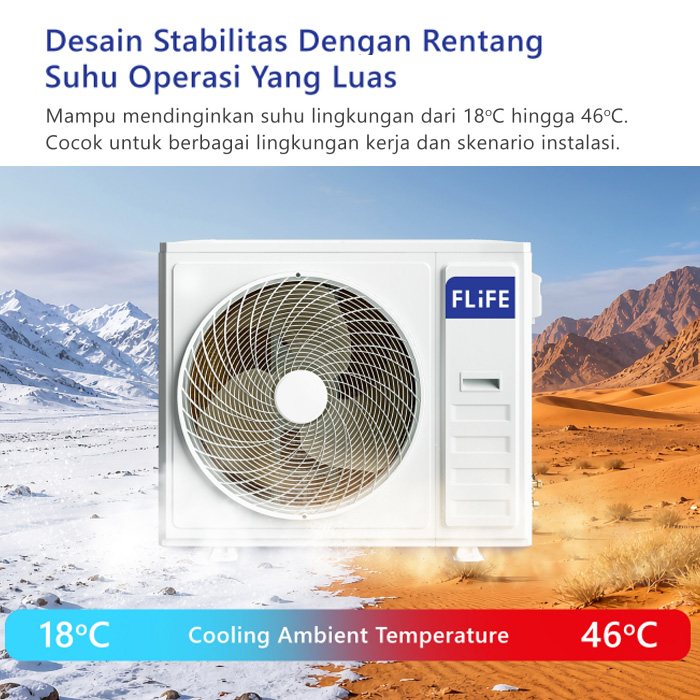 Flife AC Ceiling Ducted Standard 4 PK Light Commercial - FLC-36DHPM/I