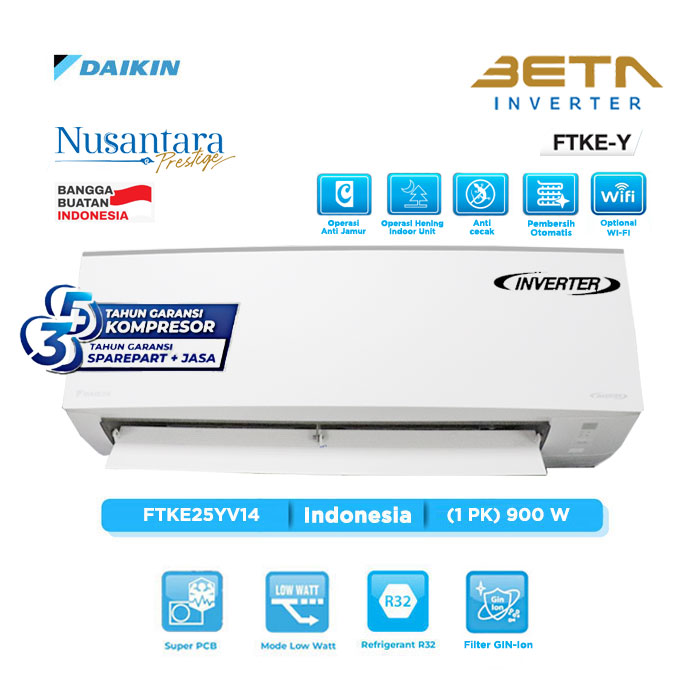 Daikin AC Split BETA Inverter FTKE-Y Series R32 1 PK - FTKE25YV14
