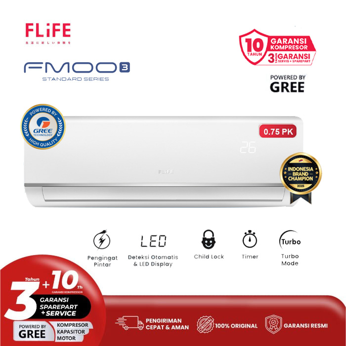 Flife Gree AC Split Standard 3/4 PK FMOO3 Series - FAC-07FMOO3