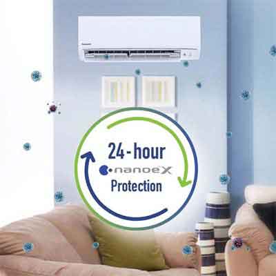 Panasonic AC Wall Mounted Split Standard Deluxe Si-Biru Nanoe-G 1 1/2 PK - CS/CU-PN12WKJ