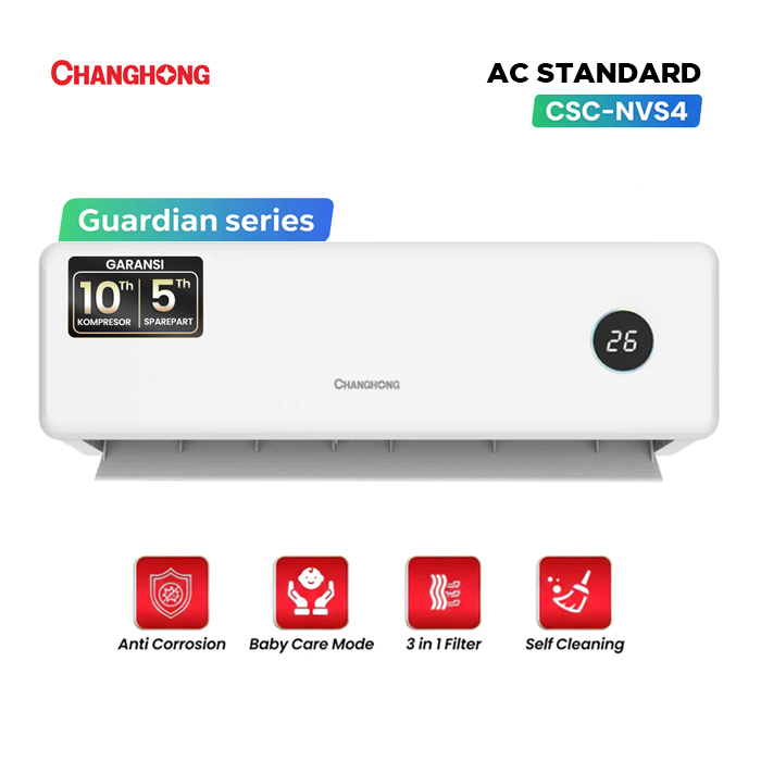 Changhong AC Wall Mounted Split Standard Premium 1/2 PK - CSC-05NVS4