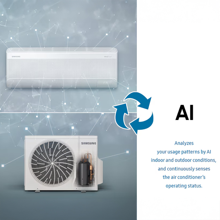 Samsung AC Split 1 1/2 PK Inverter Windfree Neo Lite AI - AR60H13D1LWNSE