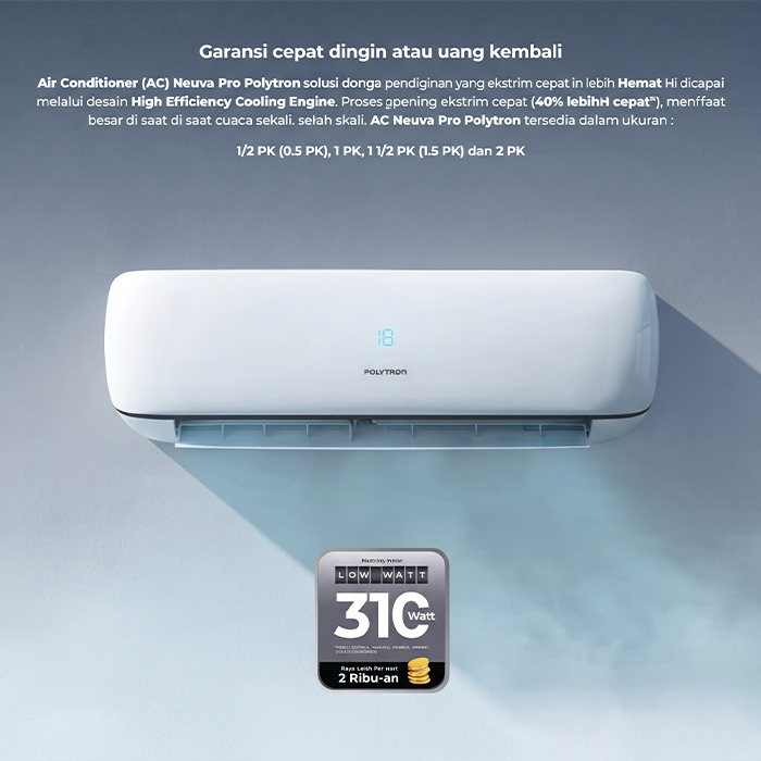 Polytron AC Split Standard Neuva Pro With Voice Sense 2 PK - PAC18VZAI