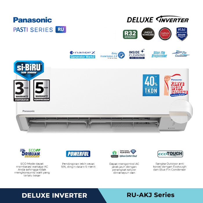 Panasonic AC Deluxe Inverter Nanoe X RU Series 3/4 PK - CS/CU-RU7AKJ