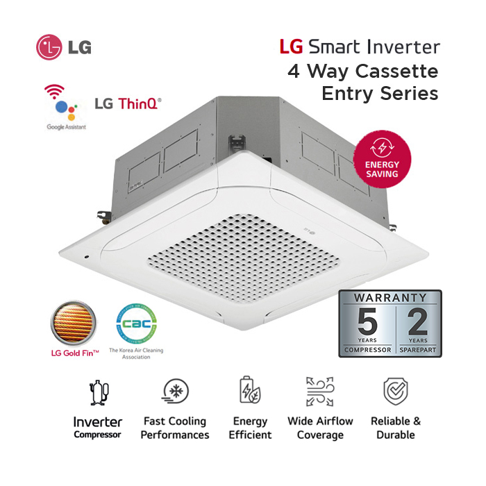 LG AC Cassette 4 Way Inverter Entry Series 4 PK - ZTNQ36GNLA1