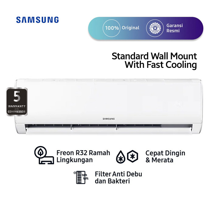 Samsung AC Wall Mounted Split Standard 1 1/2 PK - AR12BGHQASINSE
