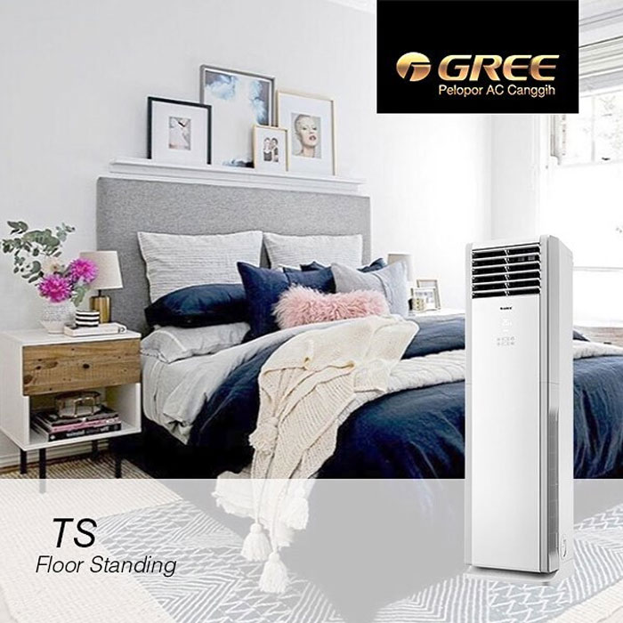 Gree AC Floor Standing Deluxe TS Series 3 PK ( 3 Phase ) - GVC-24TS(S)