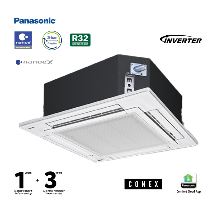 Panasonic Ac Cassette Inverter 4 Way Nanoe X Nx Series R32 2 1 2 Pk S U 1821pu3h5