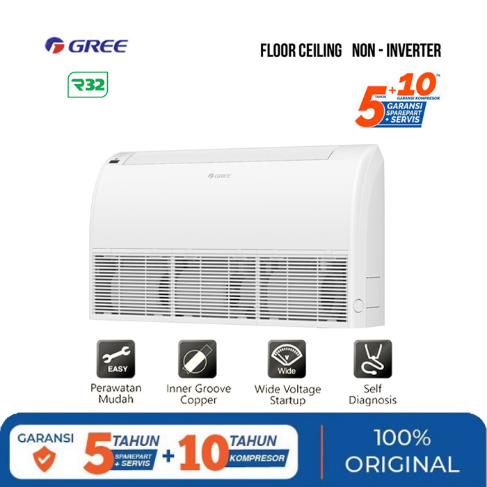 Gree AC Floor Ceiling 6 PK Standard Non Inverter U-Match Series - GTC-55ZDM/I