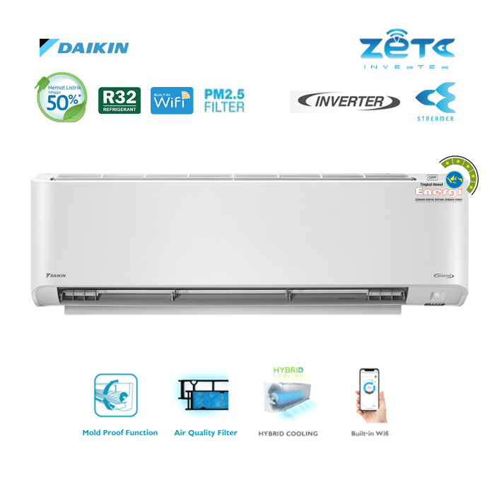 Daikin AC Split Zeta Inverter Thailand 2 PK - FTKZ50XVM4 + RKZ50XVM4