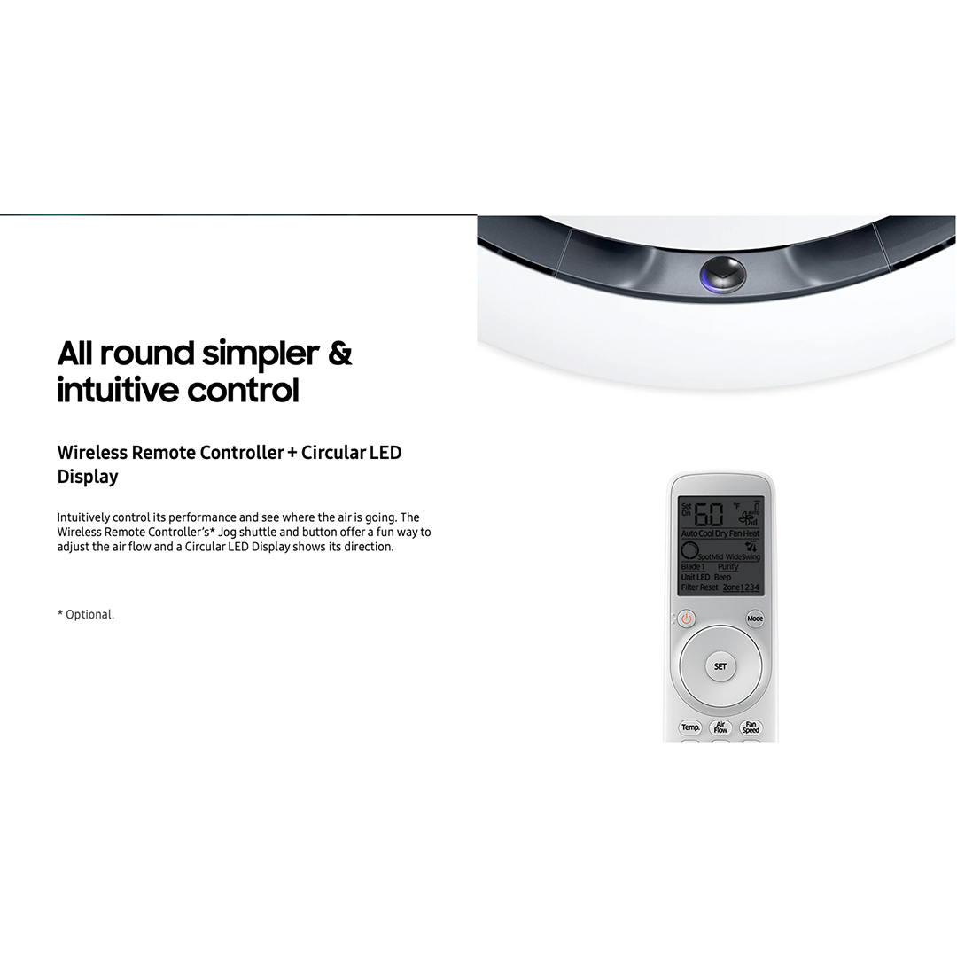Samsung AC Cassette Inverter 360 Wind-Free Square Panel 2 PK - Hitam - AC052FE6DKF/EA