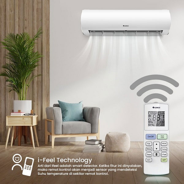 Gree AC Wall Mounted Split Inverter F1S Series 1 1/2 PK - GWC-12F1S