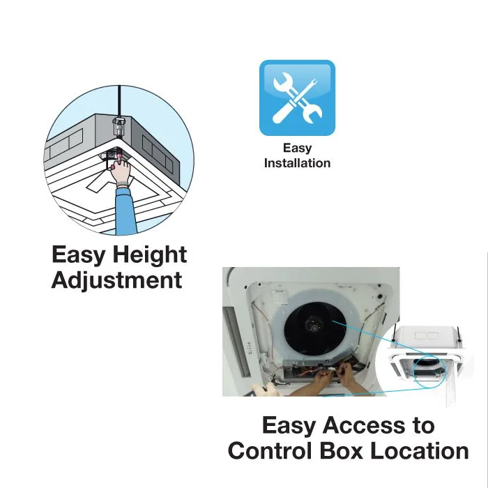 Daikin AC Cassette Standard  Malaysia 3 PK ( Remote Wired ) 1 Phase - FCC85AV14 + RC85AY14