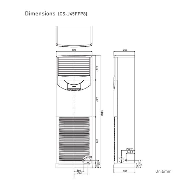 Panasonic AC Floor Standing Standard 5 PK - CS/CU-J45FFP8