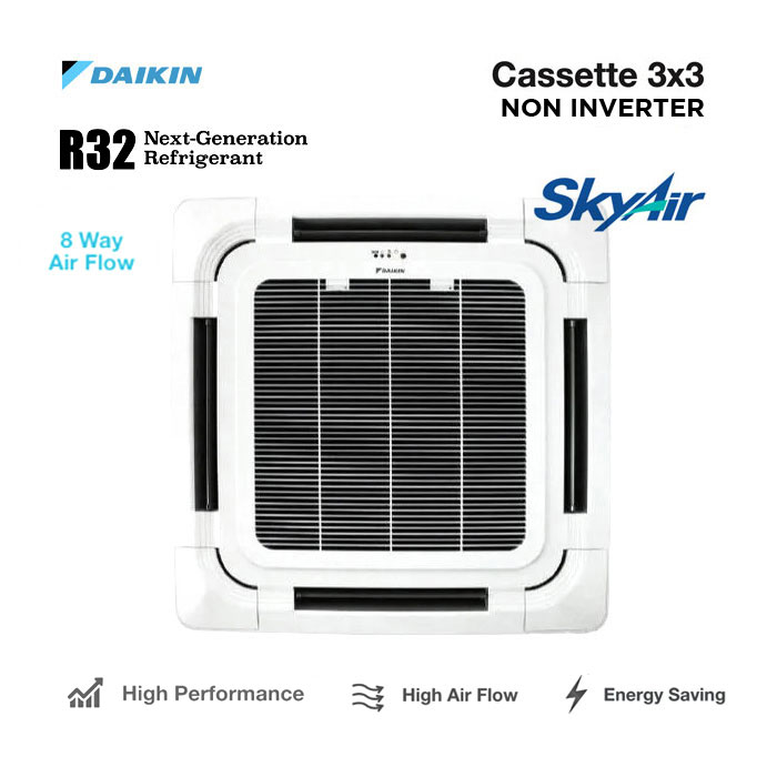 Daikin AC Cassette Standard  Malaysia 3 PK ( Remote Wired ) 1 Phase - FCC85AV14 + RC85AY14