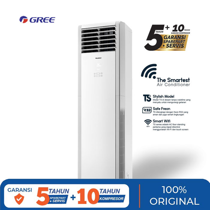 Gree AC Floor Standing Deluxe STS Series 2 PK - GVC 18STS
