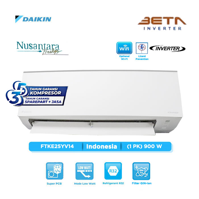 Daikin AC Wall Mounted Split Beta Inverter 1 PK - FTKE25YV14