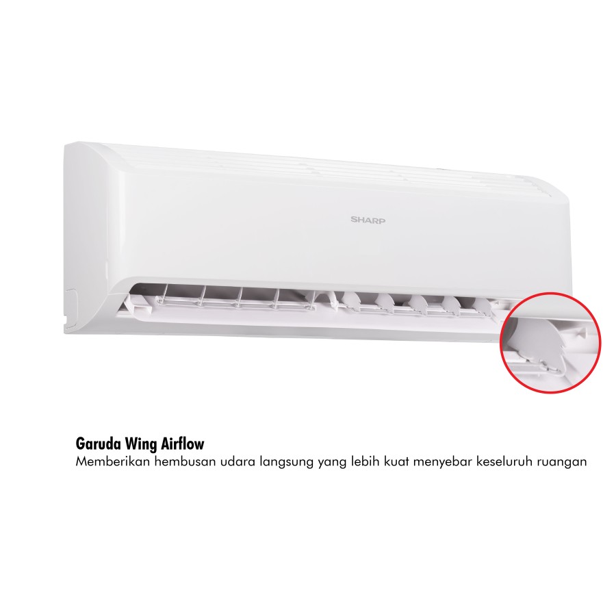 Sharp AC Standard Wall Mounted Split DEY Series with LED Display 1/2 PK - AH-A5DEY