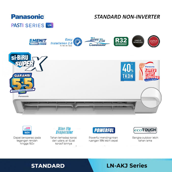 Panasonic AC Wall Mounted Split Standard si-BiRU 1 PK - CS/CU-LN9AKJ