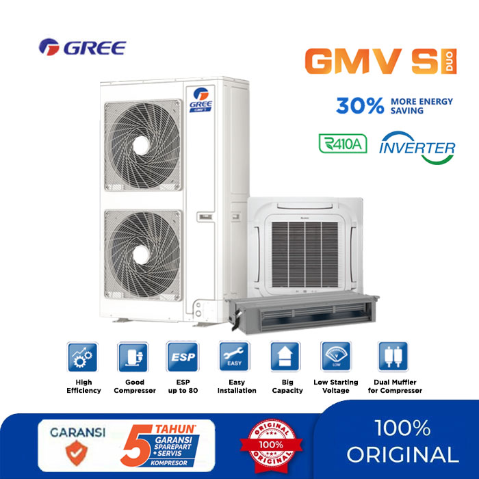 Gree AC Multi GMV S Duo Inverter 3 Kombinasi 4.5 PK - GMV-ND120PM/L-K