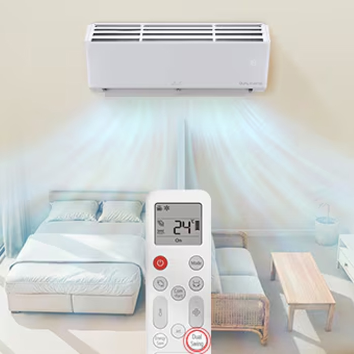 LG AC SPLIT 1/2 PK DUALCOOL INVERTER NEW TERMINATOR BASIC - K05NVA