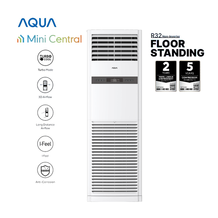 Aqua AC Floor Standing Standard 5 PK Turbo Cool - AQA-FLOU48
