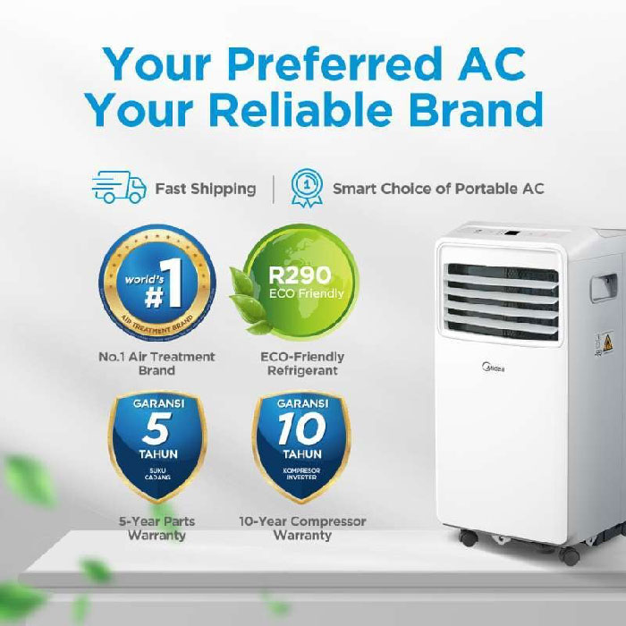Midea AC Portabel PHB Series 1 PK - MPHB-09CRN7
