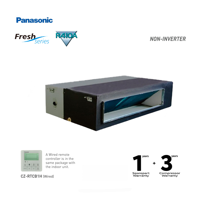 Panasonic AC Ceiling Ducted Non Inverter 5 PK ( 3 Phase ) - S/U-48PFB1H8