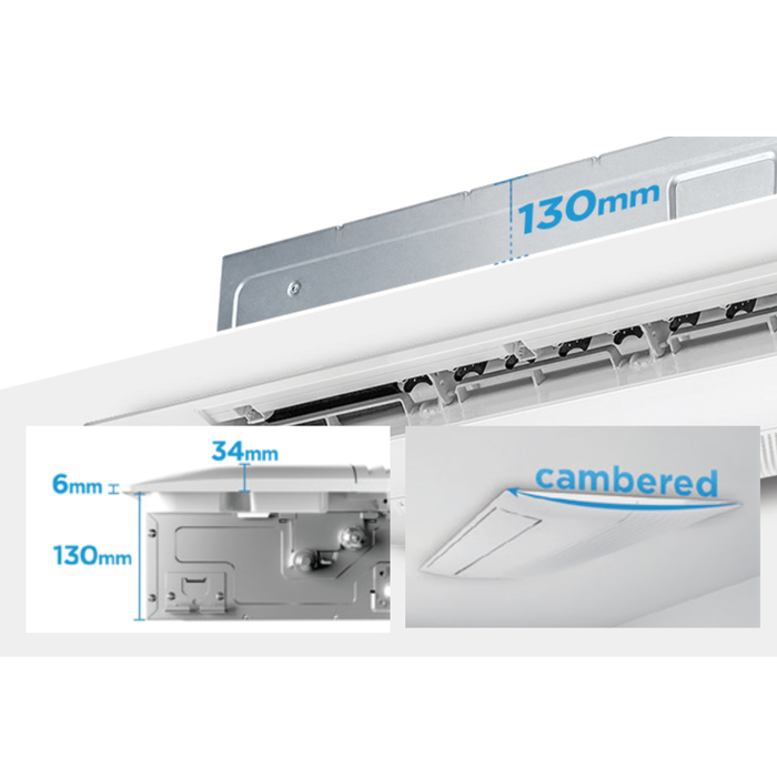 Midea AC Cassette 1 Way 2 PK Celest - MCUCE-18CRFN8