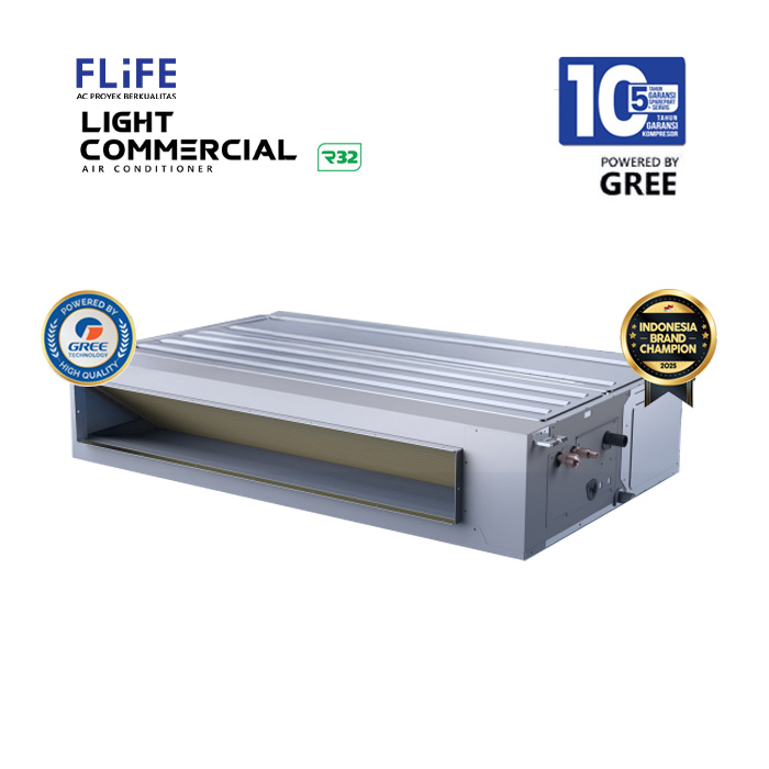 Flife AC Ceiling Ducted Standard 5 PK Light Commercial - FLC-48DHPM/I