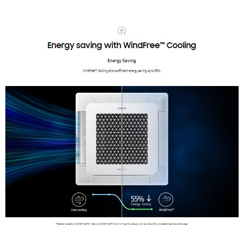 Samsung AC Cassette Inverter 4 Way Wind-Free 2 PK - AC052FE4DKF/EA