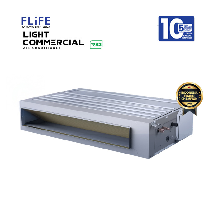 Flife AC Ceiling Ducted Standard 2 PK Light Commercial - FLC-18DHP/I