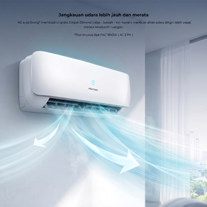 Polytron AC Split Standard Neuva Pro With Voice Sense 2 PK - PAC18VZAI