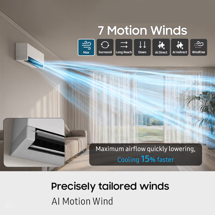 Samsung AC Split 1 1/2 PK Inverter Windfree Neo Ultra AI - AR80H13DADWNSE