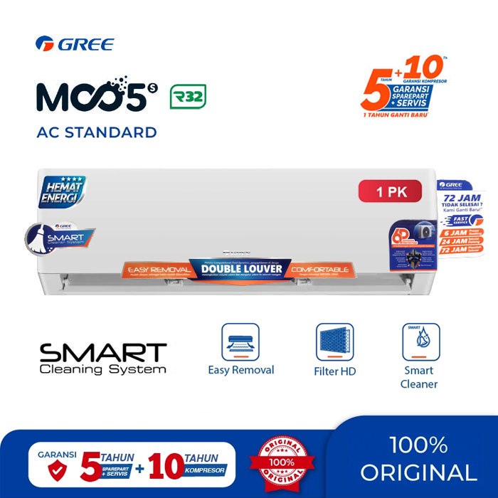 Gree AC Wall Mounted Split Standard MOO5A Series 1 PK - GWC-09MOO5A