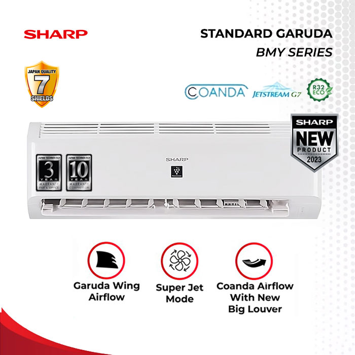 Sharp AC Standard Wall Mounted Split Plasmacluster Garuda Series 1/2 PK - AH-AP5BMY