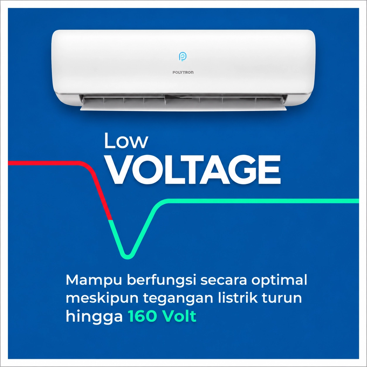 Polytron AC Split Standard Neuva Pro With Voice Sense 1/2 PK - PAC05VZAI