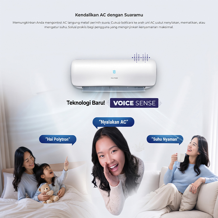 Polytron AC Split Standard Neuva Pro With Voice Sense 1/2 PK - PAC05VZAI