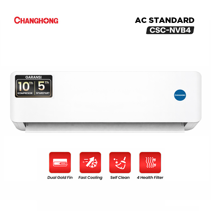 Changhong AC Wall Mounted Split Standard Gold Fin 1/2 PK - CSC-05NVB4