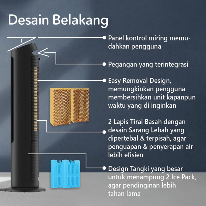 Flife Tower Fan Air Cooler Humidifier 4 Liter - FTA-ACOOL4