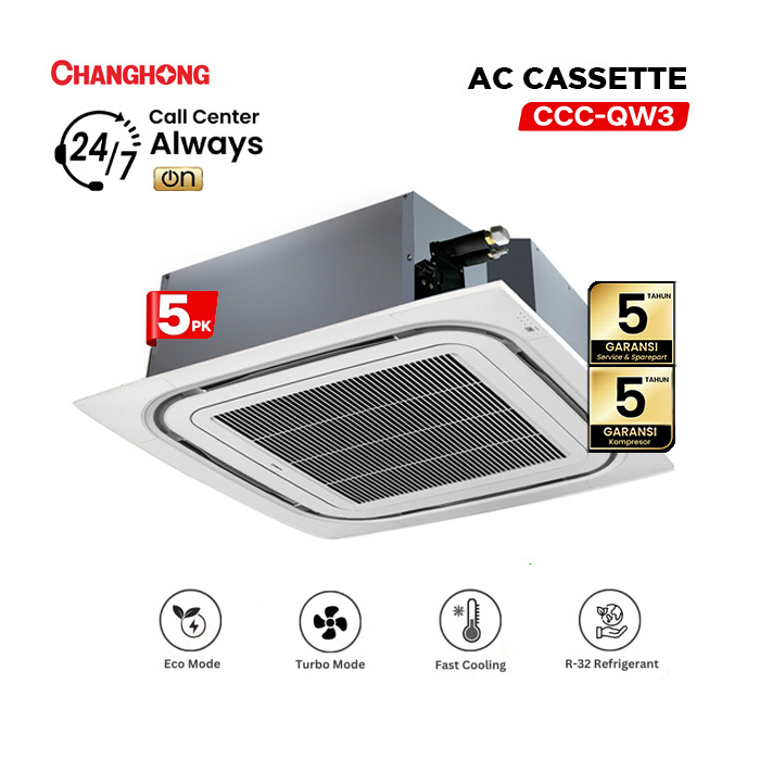 Changhong AC Casette Standard Non Inverter 5 PK - CCC-48QW3